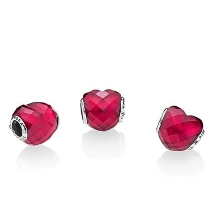 Fuchsia Shape of Love Charm