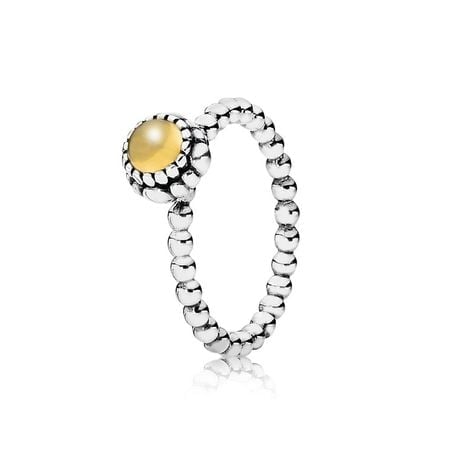 November Birthday Bloom Stackable Ring