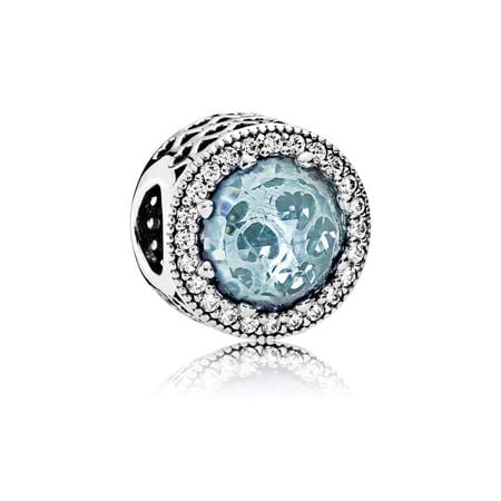 Radiant Hearts Blue Crystals & CZ Charm