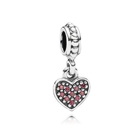 Red Pavé Heart