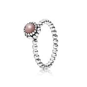 October Birthday Bloom Stackable Ring