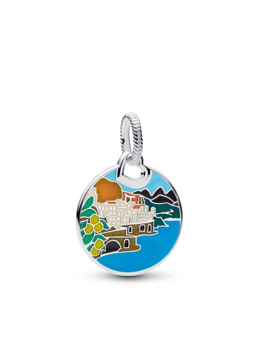 Italy Coastline Engravable Dangle Charm