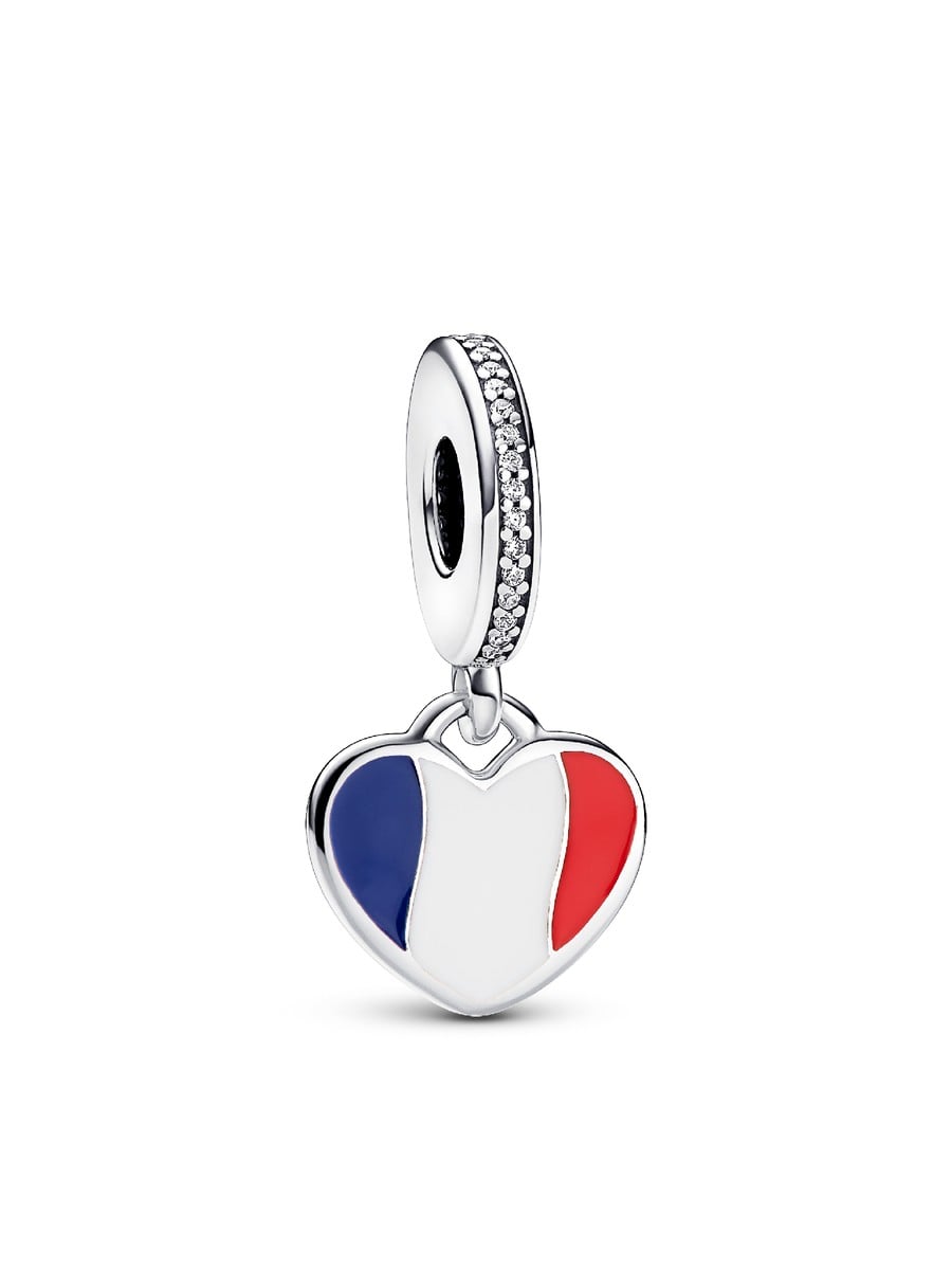 French Flag Engravable Dangle Charm
