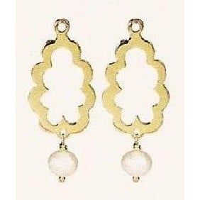 Charm 14K White Pearl Scallop
