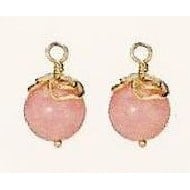 14K Gold Pink Opal Trinity Earring Charm