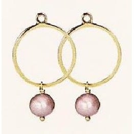 Charm 14K Lilac Pearl Hoop
