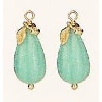 14K Gold Amazonite Pear Earring Charm