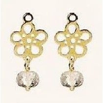Mix & Match Earring Charm, Green Amethyst (14K Gold)
