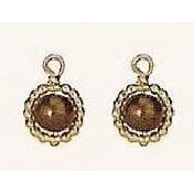 Charm 14K Chocolate Pearl Sm Beaded Hoop