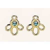Pandora 14K Gold Topaz Earring Charm 25416TPP / 250416TPP 25416TPP / 250416TPP / 250416T — Foto 1 von 2