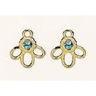 14K Gold Topaz Earring Charm