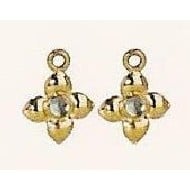 Charm 14K Trifoil Blue Topaz