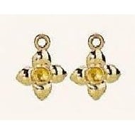 Charm 14K Trifoil Yellow Citrine