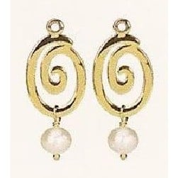 Charm 14K Pearl Swirl