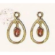 Charm 14K Garnet Gold Drop