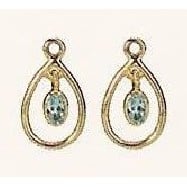Charm 14K Topaz and Gold Drop