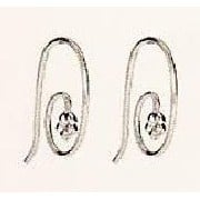 Silver earrings with flower, small