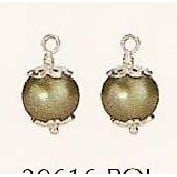 Mix & Match Earring Charm, Olive Coloured Pearl