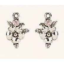 Charm Flower 14K Pink CZ