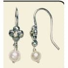 Pandora Flower Earrings with Pearl Dangle 29225DP 290225DP — photo 1 of 1