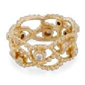 Anniversary gold ring, 0.25ct