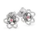 Earrings, Sterling Silver, Cubic Zirconia