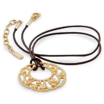 Anniversary gold pendant, 0.25ct