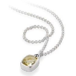Silver Chain with Quartz