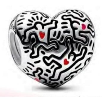 Keith Haring x Pandora Line Art People Charm