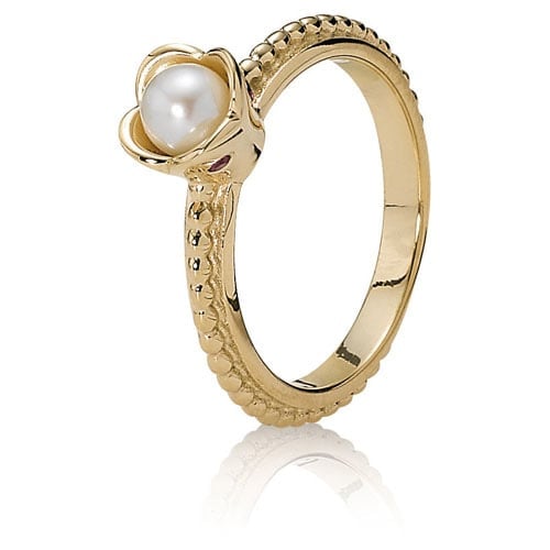Ring 14K Morning Flower w/ Pink Sapphire and Pearl