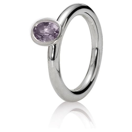 Ring, Tied Together Amethyst Solitaire