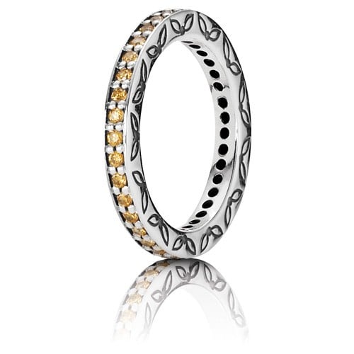 Eternity Ring with Amber Zirconia