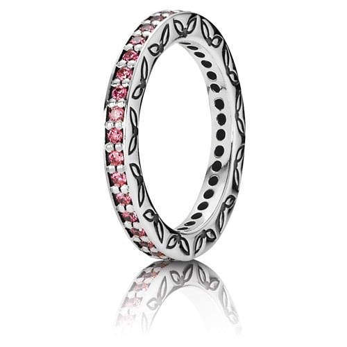 Eternity Ring with Salmon Zirconia