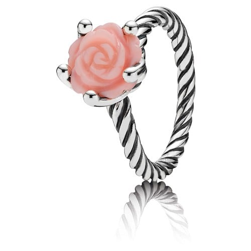 Ring Rose w/Pink Shell