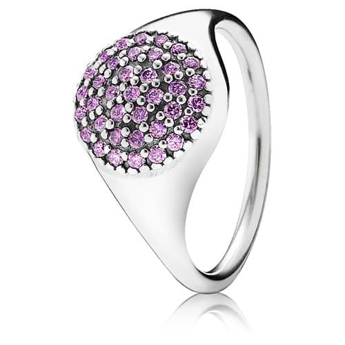 Pandora Large Silver Pave Ring with Violet Zirconia 190888CFP 190888 — Foto 1 von 1
