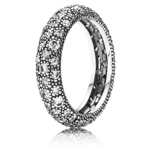 Cosmic Stars Stackable Ring, Clear CZ