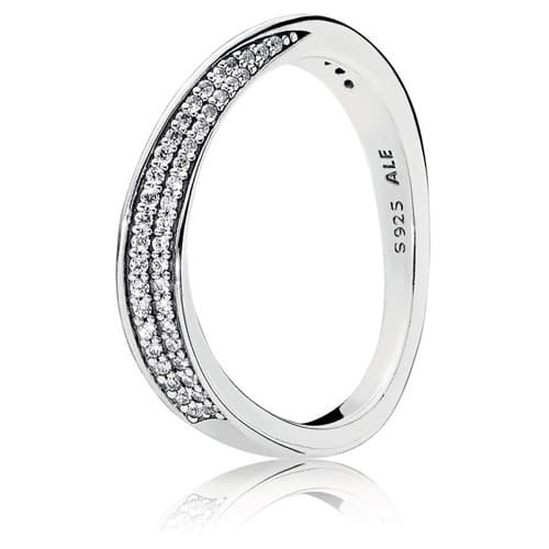 Pandora Elegant Waves Ring 197136CZ 197136 — Foto 1 von 1