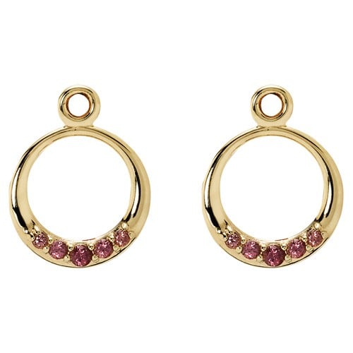 14k Gold and Rhodolite Earrings