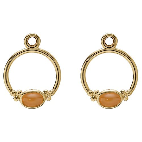 Pandora 14k Gold and Orange Moonstone Earrings 250446MSO 250446 — photo 1 of 1