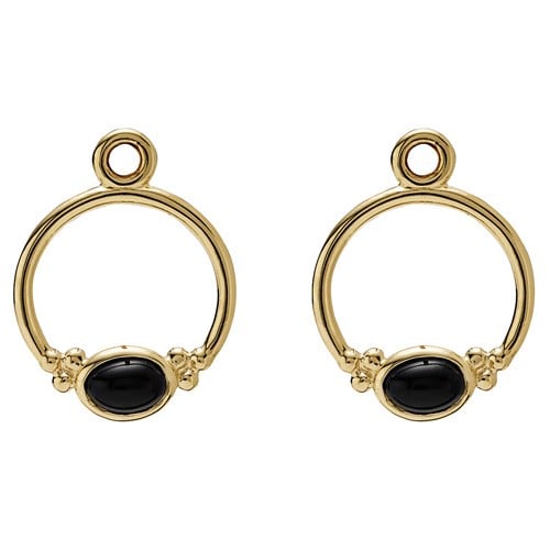 14k Gold and Onyx Earrings