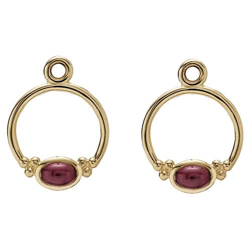 14k Gold and Rhodolite Earrings