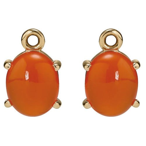 Gold pendant, carnelian