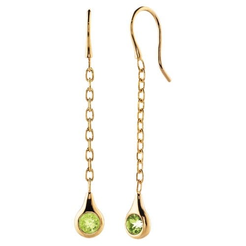 18K Gold Earrings with Peridot