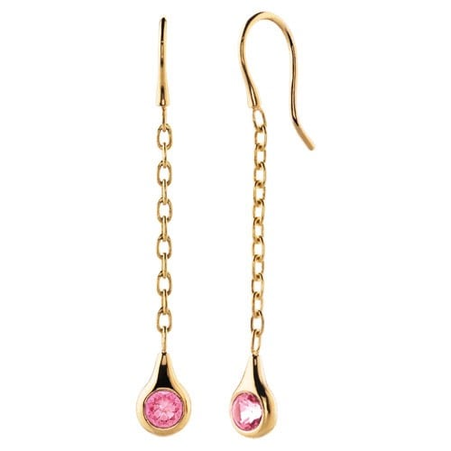 18K Gold Earrings with Topaz
