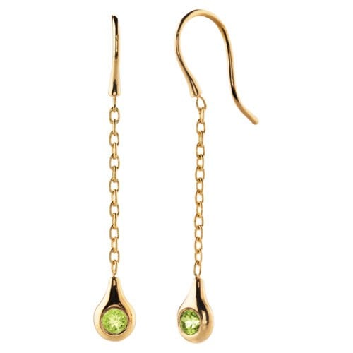 18K Gold Earrings with Peridot