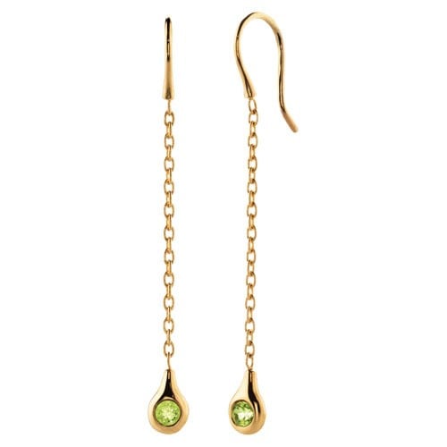 18K Gold Earrings with Peridot