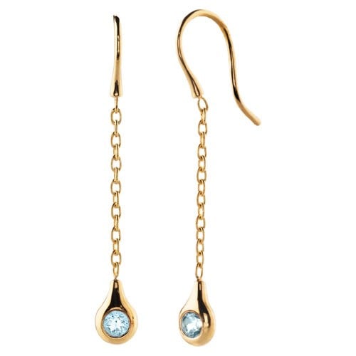 18K Gold Earrings with Topaz