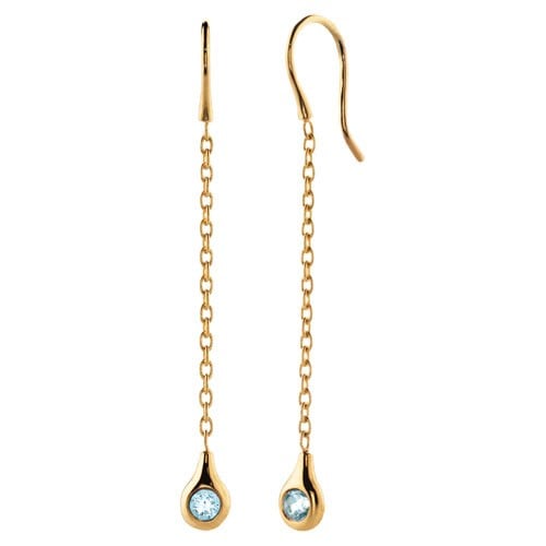 18K Gold Earrings with Topaz