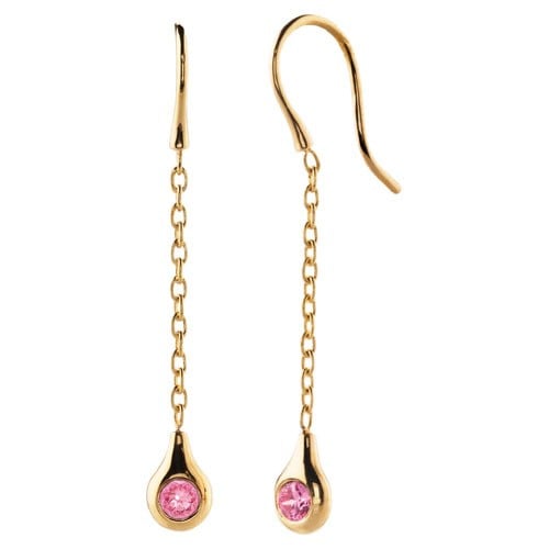 18K Gold Earrings with Topaz