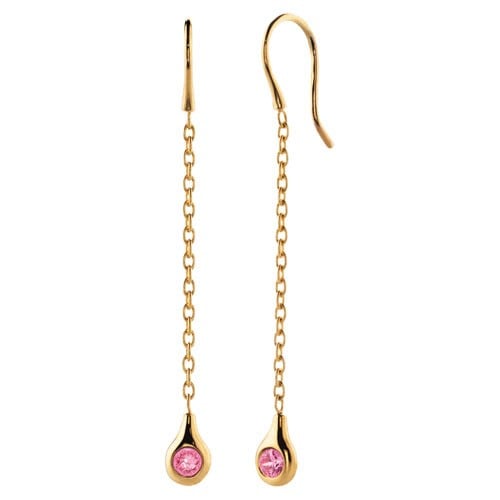 18K Gold Earrings with Topaz